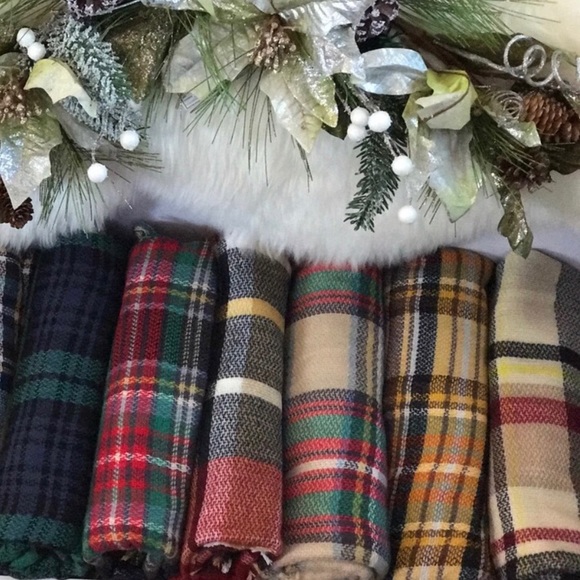 Women Blanket Oversized Tartan Scarf Wrap Shawl - Picture 2 of 4